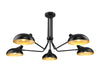 Semi Flush Mount Z-Lite 1942-5SF-MB Matte Black Bellamy 5 Light Semi Flush Mount Z-Lite