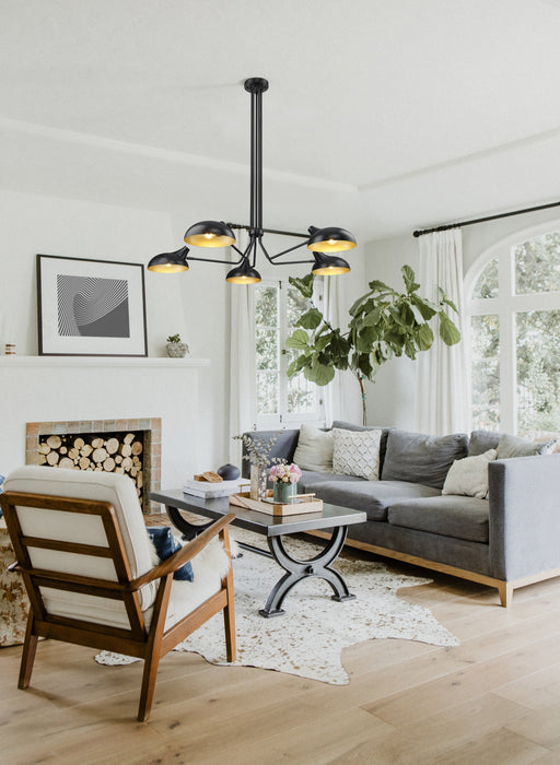 Semi Flush Mount Z-Lite 1942-5SF-MB Matte Black Bellamy 5 Light Semi Flush Mount Z-Lite