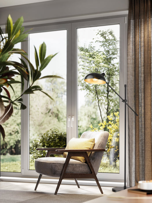 Floor Lamp Z-Lite 1942FL-MB Matte Black Bellamy 1 Light Floor Lamp Z-Lite