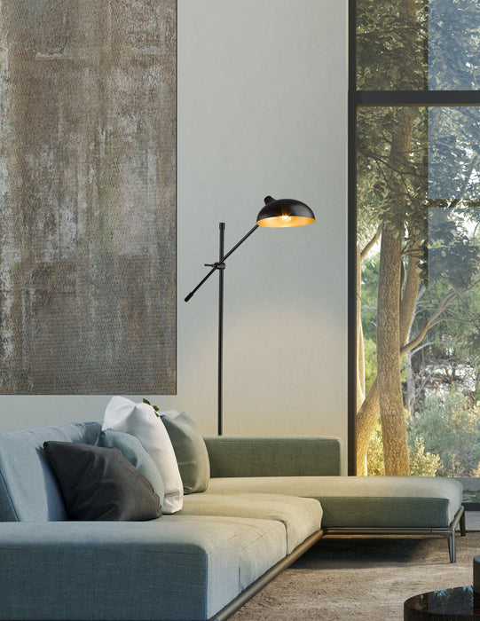 Floor Lamp Z-Lite 1942FL-MB Matte Black Bellamy 1 Light Floor Lamp Z-Lite