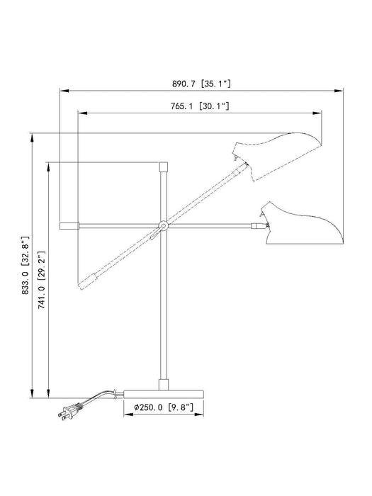 Table Lamp Z-Lite 1942TL-MB Matte Black Bellamy 1 Light Table Lamp Z-Lite
