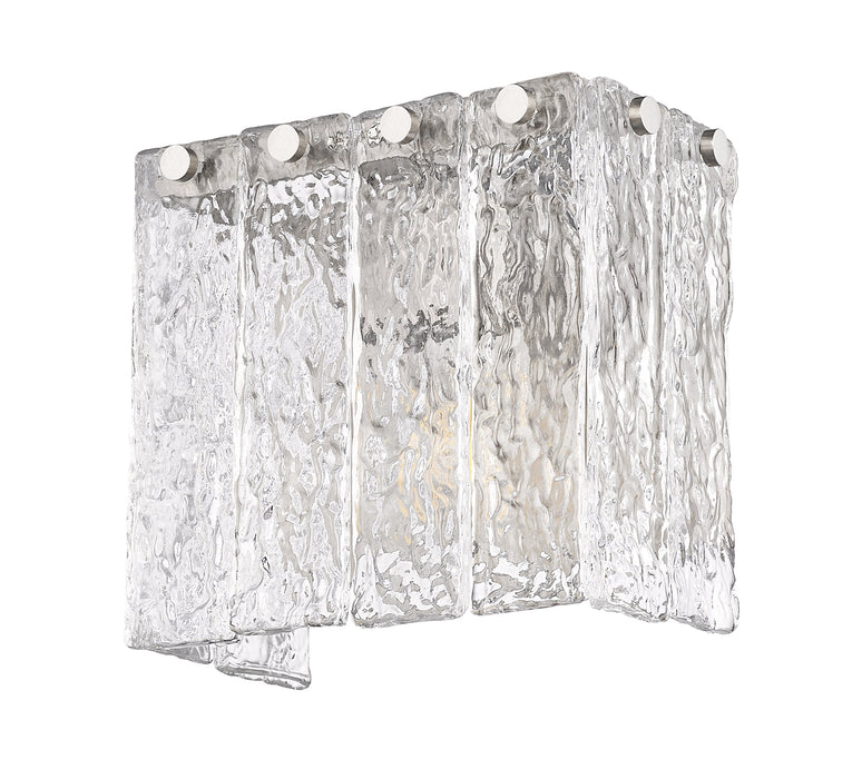 Wall Sconce Z-Lite 1943-1S-BN Brushed Nickel Glacier 1 Light Wall Sconce Z-Lite