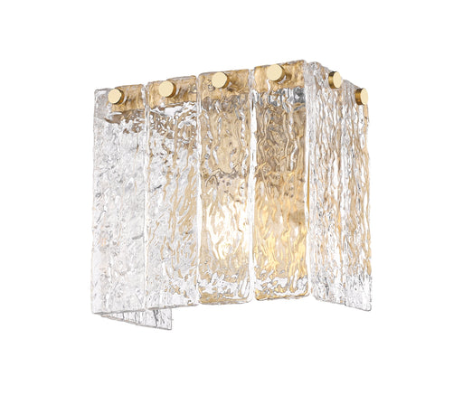 Wall Sconce Z-Lite 1943-1S-MGLD Modern Gold Glacier 1 Light Wall Sconce Z-Lite