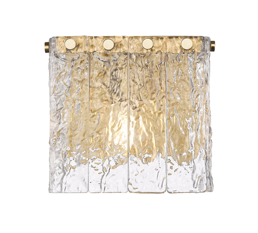 Wall Sconce Z-Lite 1943-1S-MGLD Modern Gold Glacier 1 Light Wall Sconce Z-Lite