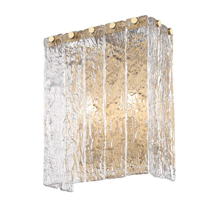 Wall Sconce Z-Lite 1943-2S-MGLD Modern Gold Glacier 2 Light Wall Sconce Z-Lite