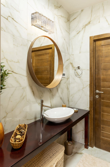 Vanity Z-Lite 1943-2V-CH Chrome Glacier 2 Light Vanity Z-Lite