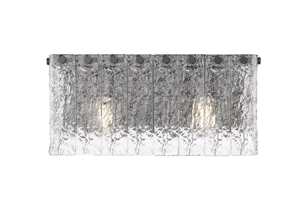 Vanity Z-Lite 1943-2V-MB Matte Black Glacier 2 Light Vanity Z-Lite