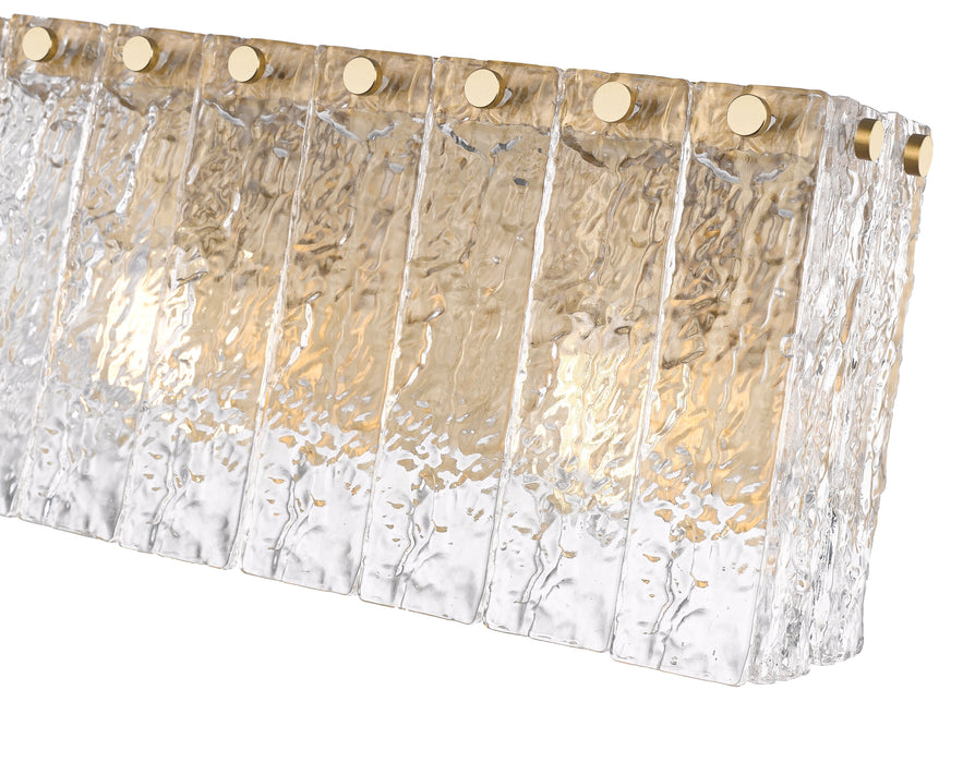 Vanity Z-Lite 1943-2V-MGLD Modern Gold Glacier 2 Light Vanity Z-Lite