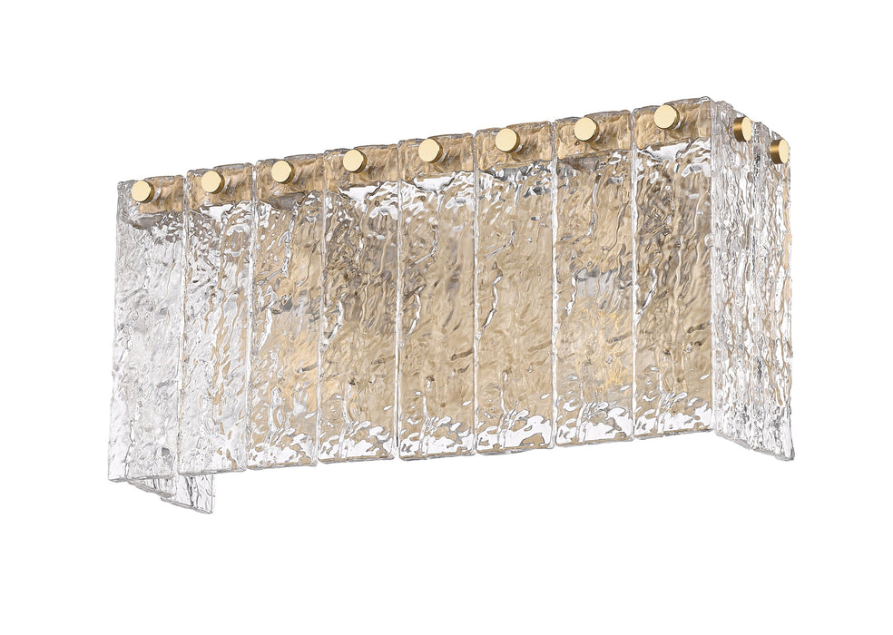 Vanity Z-Lite 1943-2V-MGLD Modern Gold Glacier 2 Light Vanity Z-Lite