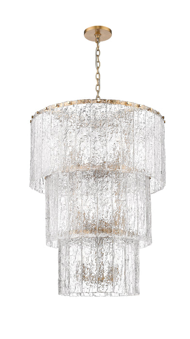 Chandelier Z-Lite 1943-36MGLD Modern Gold Glacier 12 Light Chandelier Z-Lite