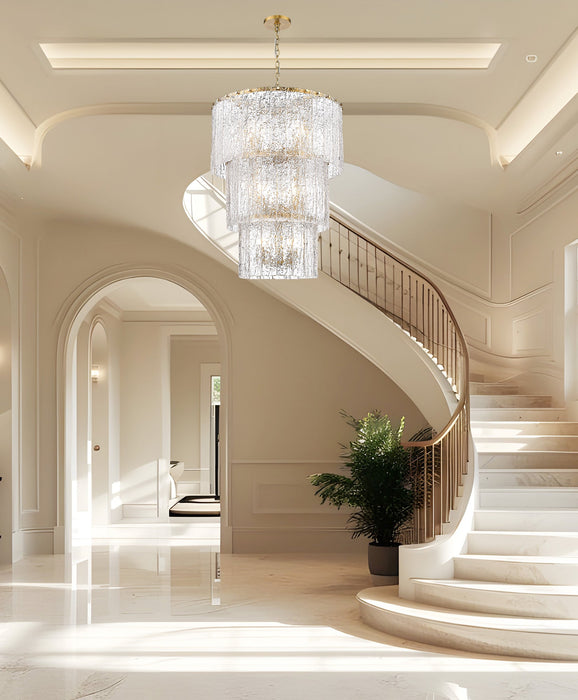 Chandelier Z-Lite 1943-36MGLD Modern Gold Glacier 12 Light Chandelier Z-Lite