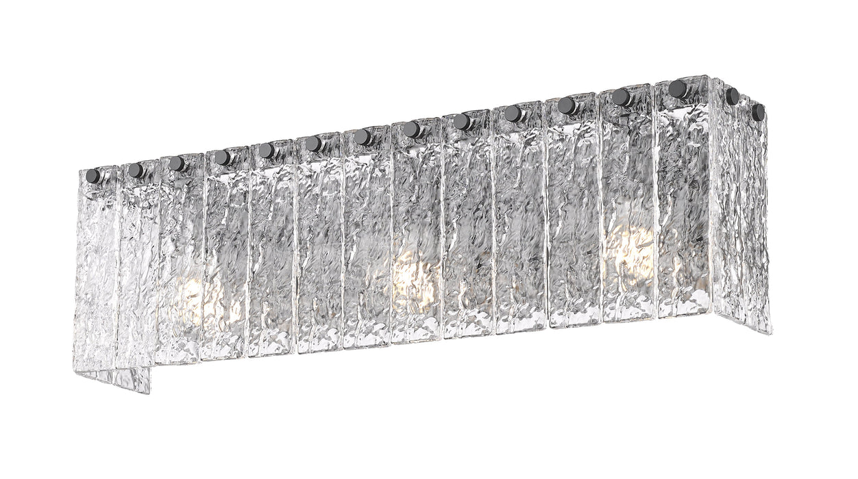 Vanity Z-Lite 1943-3V-MB Matte Black Glacier 3 Light Vanity Z-Lite