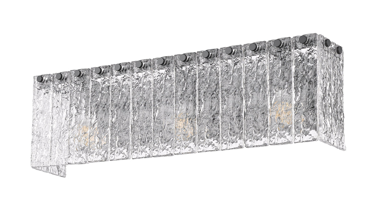 Vanity Z-Lite 1943-3V-MB Matte Black Glacier 3 Light Vanity Z-Lite