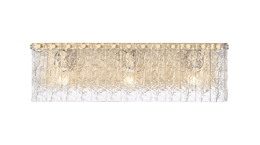 Vanity Z-Lite 1943-3V-MGLD Modern Gold Glacier 3 Light Vanity Z-Lite