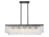 Linear Chandelier Z-Lite 1943-42L-MB Matte Black Glacier 5 Light Linear Chandelier Z-Lite