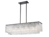 Linear Chandelier Z-Lite 1943-42L-MB Matte Black Glacier 5 Light Linear Chandelier Z-Lite