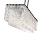Linear Chandelier Z-Lite 1943-42L-MB Matte Black Glacier 5 Light Linear Chandelier Z-Lite