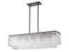 Linear Chandelier Z-Lite 1943-42L-MB Matte Black Glacier 5 Light Linear Chandelier Z-Lite
