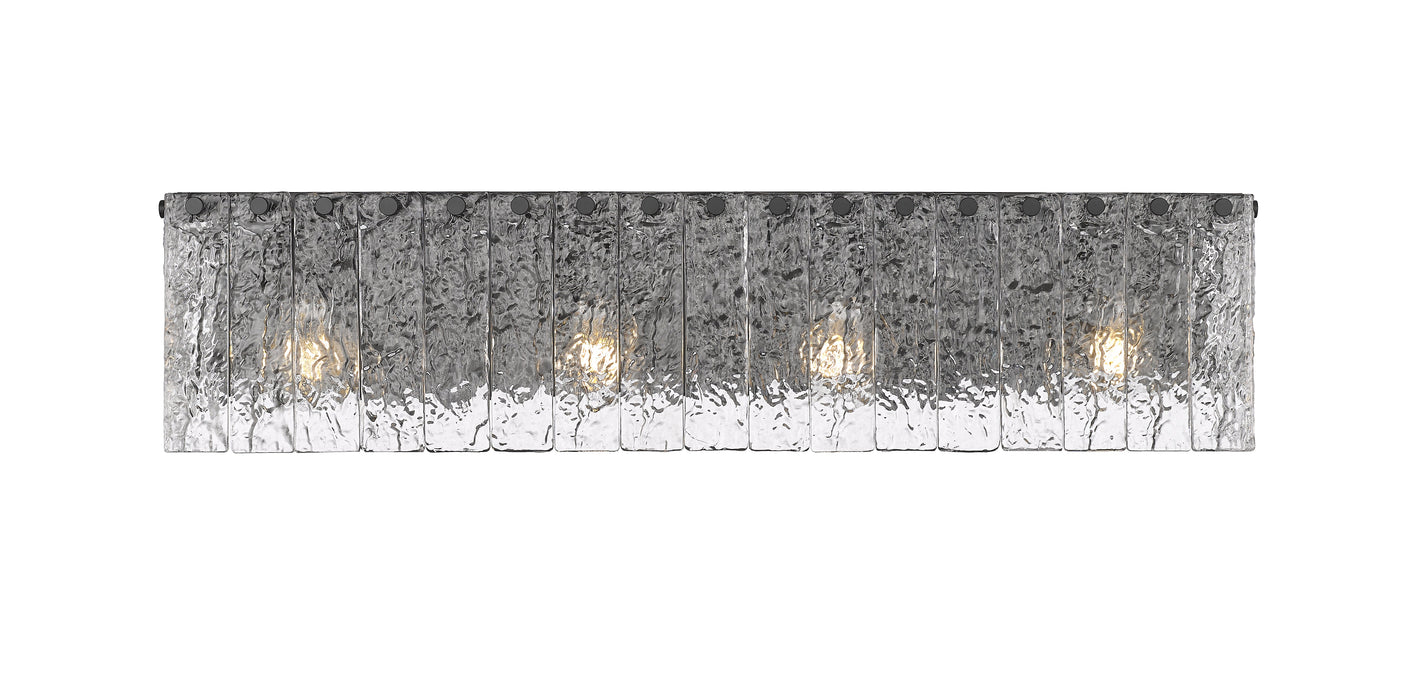 Vanity Z-Lite 1943-4V-MB Matte Black Glacier 4 Light Vanity Z-Lite