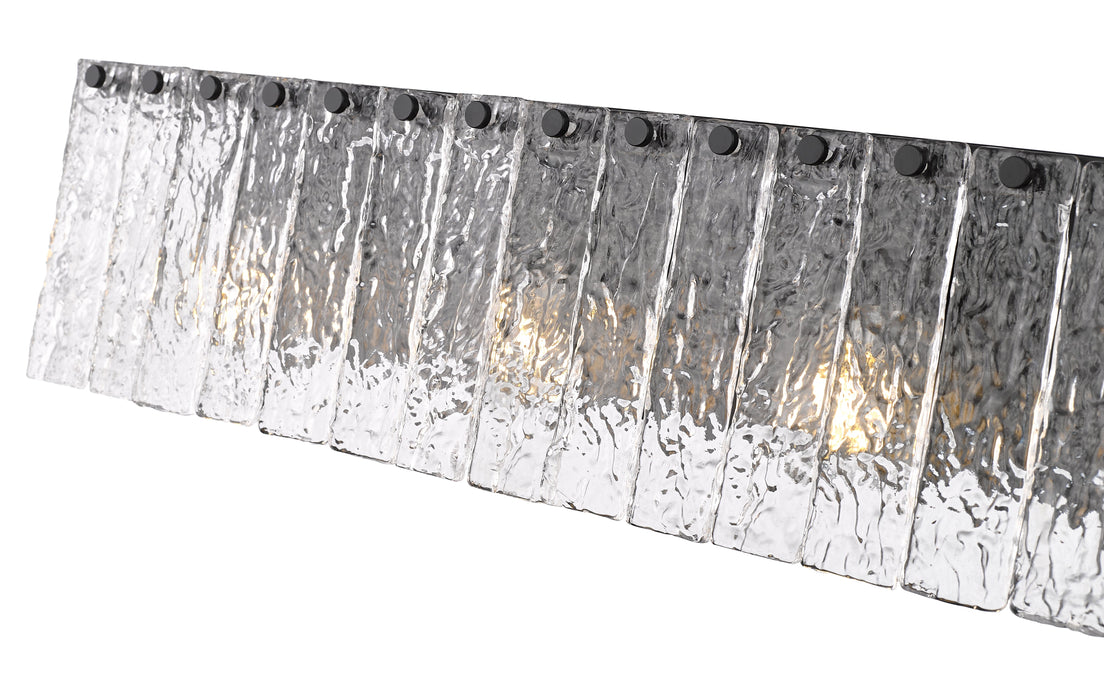 Vanity Z-Lite 1943-4V-MB Matte Black Glacier 4 Light Vanity Z-Lite