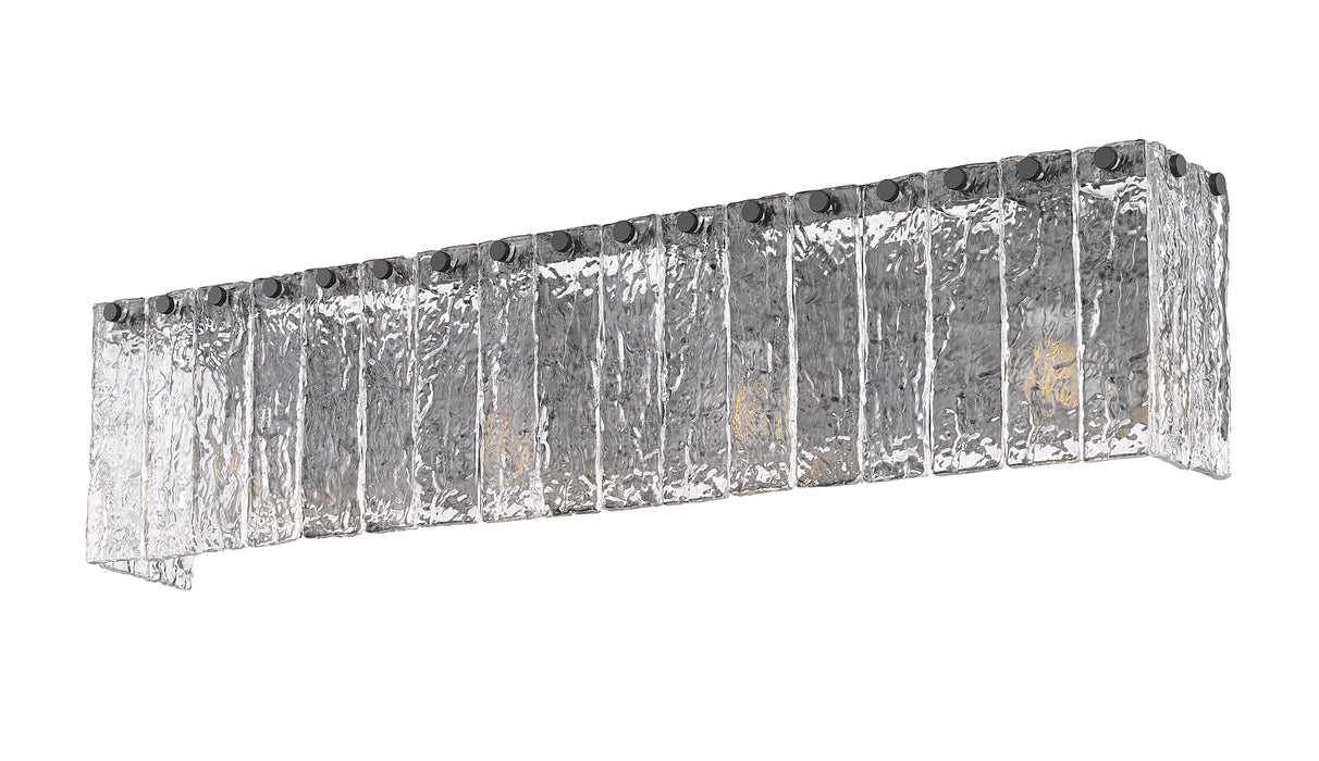 Vanity Z-Lite 1943-4V-MB Matte Black Glacier 4 Light Vanity Z-Lite