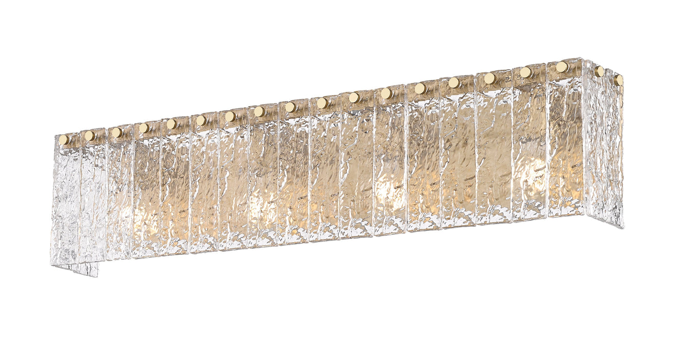 Vanity Z-Lite 1943-4V-MGLD Modern Gold Glacier 4 Light Vanity Z-Lite