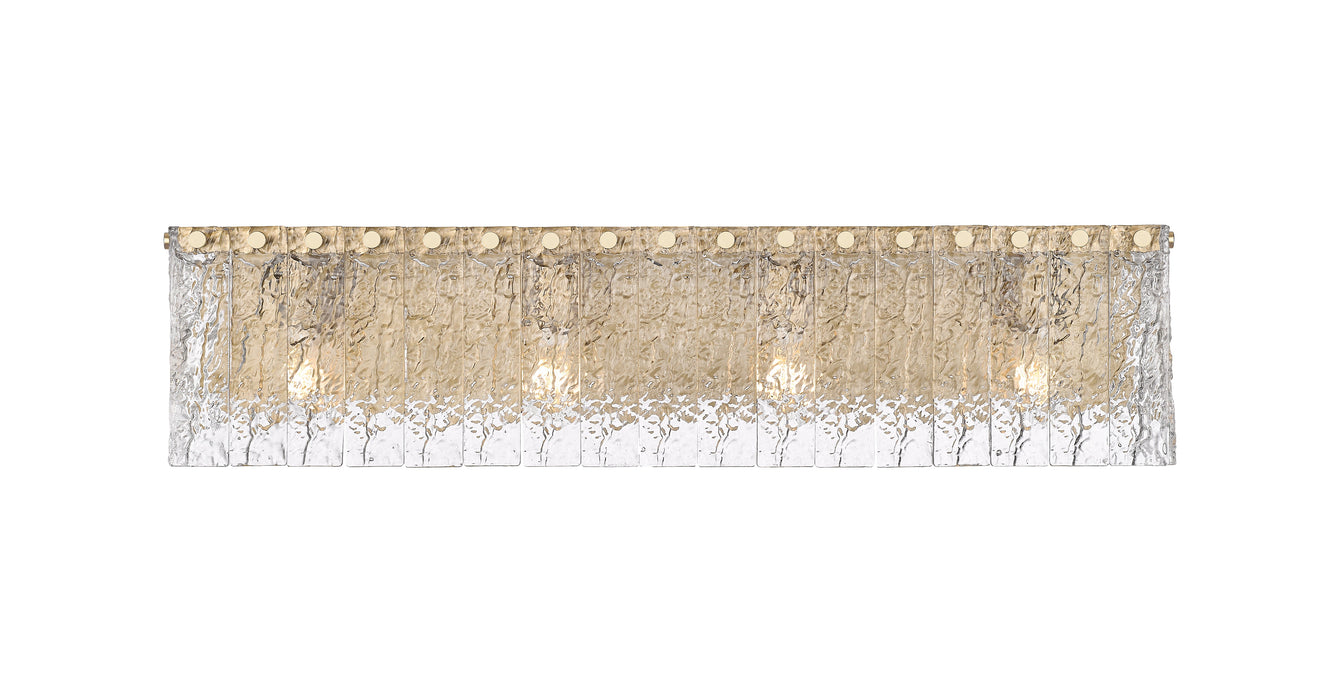 Vanity Z-Lite 1943-4V-MGLD Modern Gold Glacier 4 Light Vanity Z-Lite