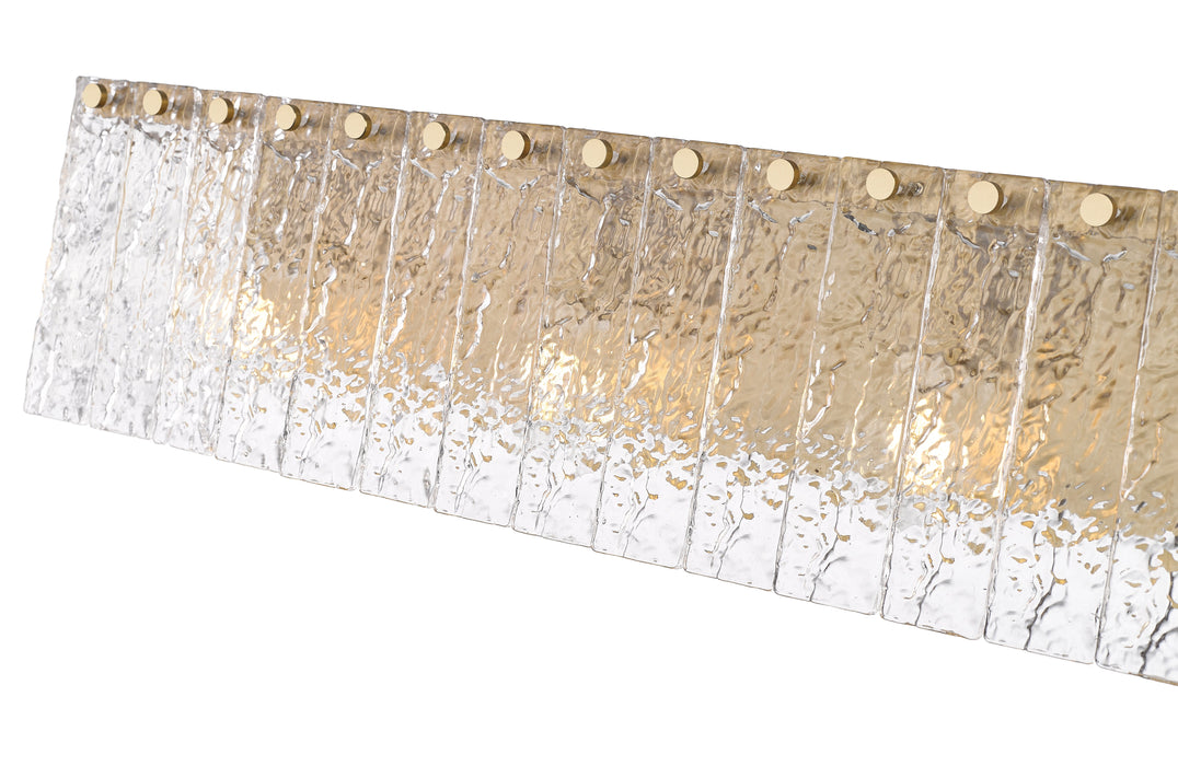 Vanity Z-Lite 1943-4V-MGLD Modern Gold Glacier 4 Light Vanity Z-Lite