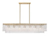 Linear Chandelier Z-Lite 1943-53L-MGLD Modern Gold Glacier 7 Light Linear Chandelier Z-Lite