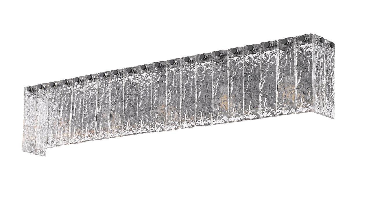 Vanity Z-Lite 1943-5V-MB Matte Black Glacier 5 Light Vanity Z-Lite