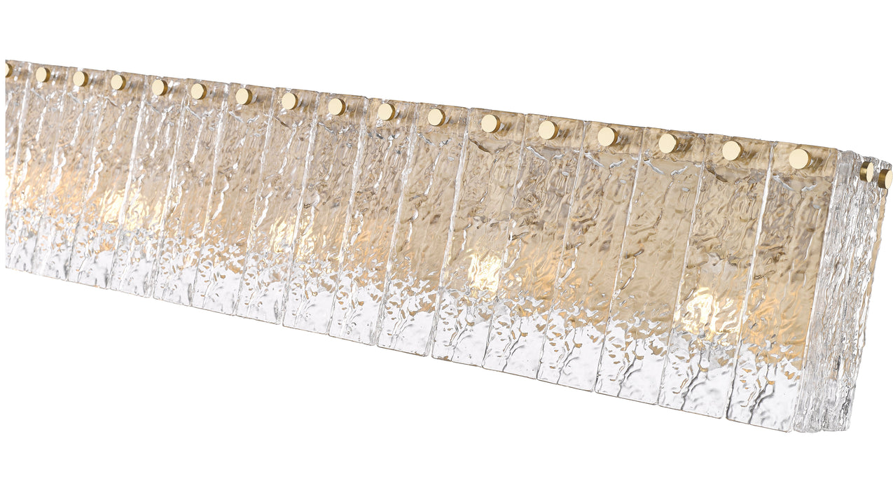 Vanity Z-Lite 1943-5V-MGLD Modern Gold Glacier 5 Light Vanity Z-Lite