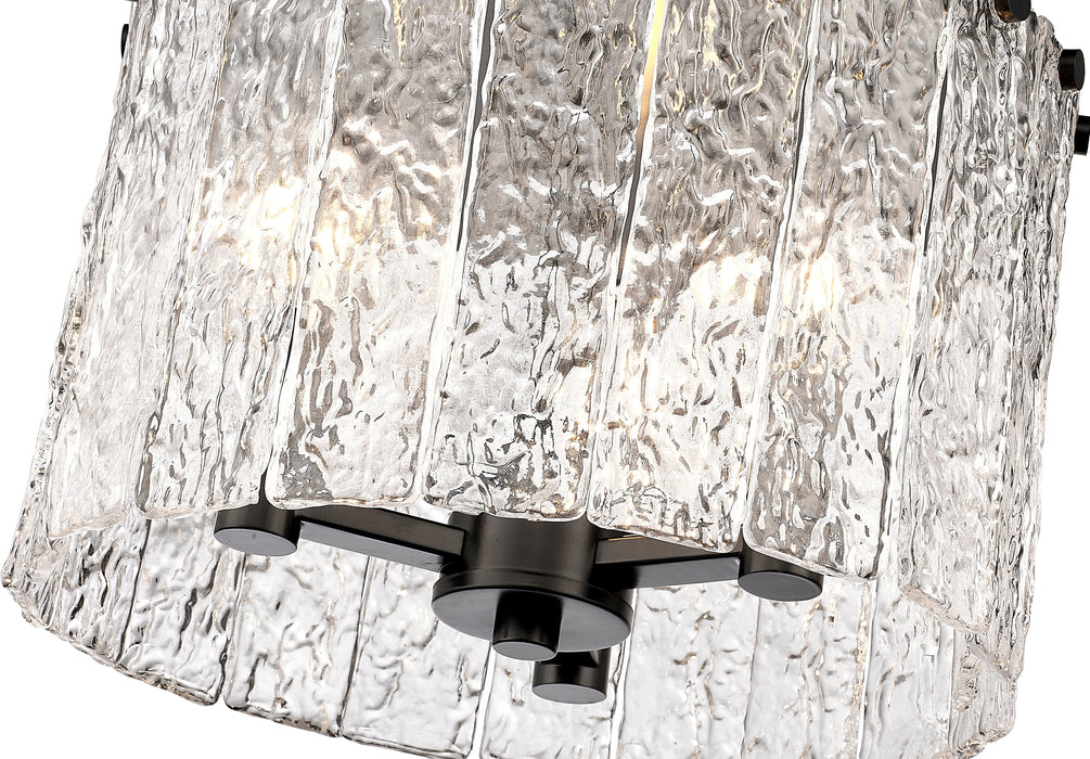 Flush Mount Z-Lite 1943F12-MB Matte Black Glacier 3 Light Flush Mount Z-Lite