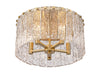 Flush Mount Z-Lite 1943F16-MGLD Modern Gold Glacier 5 Light Flush Mount Z-Lite