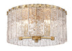 Flush Mount Z-Lite 1943F16-MGLD Modern Gold Glacier 5 Light Flush Mount Z-Lite