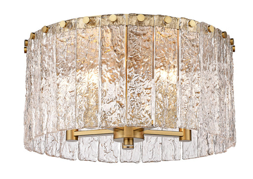 Flush Mount Z-Lite 1943F16-MGLD Modern Gold Glacier 5 Light Flush Mount Z-Lite