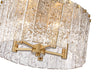 Flush Mount Z-Lite 1943F16-MGLD Modern Gold Glacier 5 Light Flush Mount Z-Lite