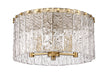 Flush Mount Z-Lite 1943F16-MGLD Modern Gold Glacier 5 Light Flush Mount Z-Lite