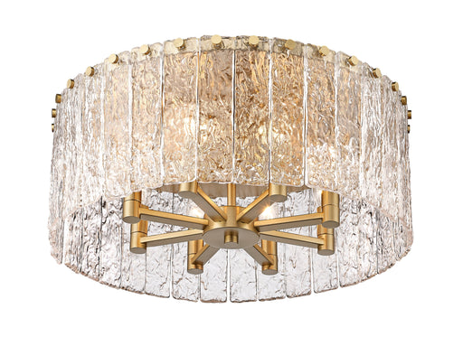 Flush Mount Z-Lite 1943F20-MGLD Modern Gold Glacier 8 Light Flush Mount Z-Lite