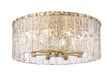 Flush Mount Z-Lite 1943F20-MGLD Modern Gold Glacier 8 Light Flush Mount Z-Lite