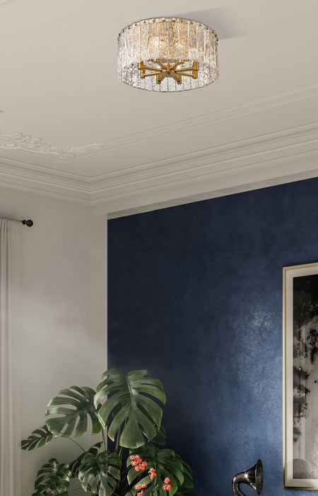 Flush Mount Z-Lite 1943F20-MGLD Modern Gold Glacier 8 Light Flush Mount Z-Lite