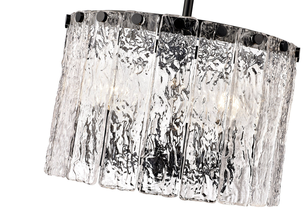 Pendant Z-Lite 1943P12-MB Matte Black Glacier 3 Light Pendant Z-Lite