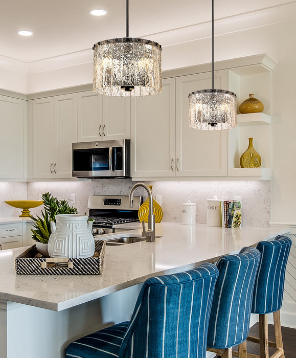 Pendant Z-Lite 1943P12-MB Matte Black Glacier 3 Light Pendant Z-Lite