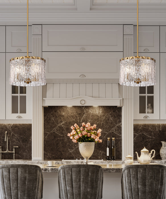 Pendant Z-Lite 1943P12-MGLD Modern Gold Glacier 3 Light Pendant Z-Lite