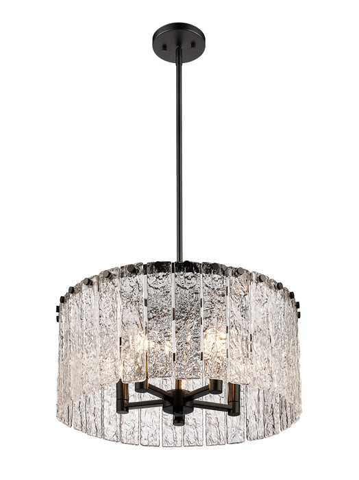 Pendant Z-Lite 1943P18-MB Matte Black Glacier 5 Light Pendant Z-Lite