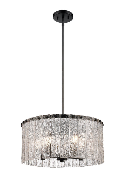 Pendant Z-Lite 1943P18-MB Matte Black Glacier 5 Light Pendant Z-Lite