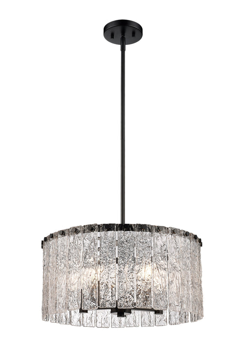 Pendant Z-Lite 1943P18-MB Matte Black Glacier 5 Light Pendant Z-Lite