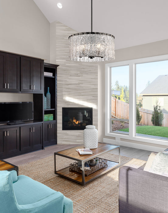 Pendant Z-Lite 1943P18-MB Matte Black Glacier 5 Light Pendant Z-Lite