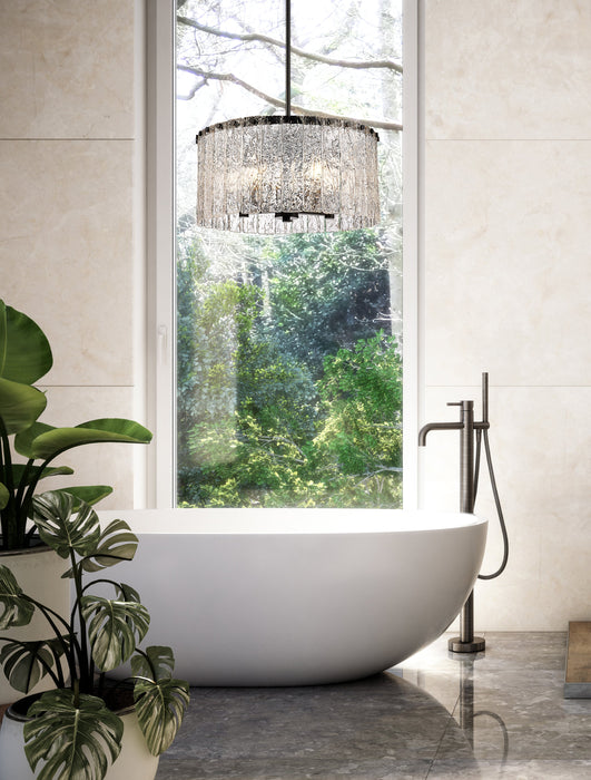 Pendant Z-Lite 1943P18-MB Matte Black Glacier 5 Light Pendant Z-Lite