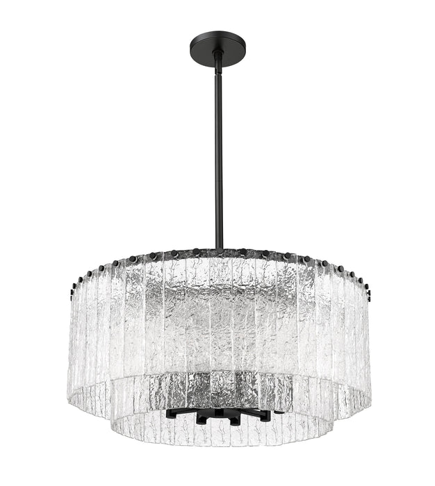 Pendant Z-Lite 1943P26-2-MB Matte Black Glacier 10 Light Pendant Z-Lite