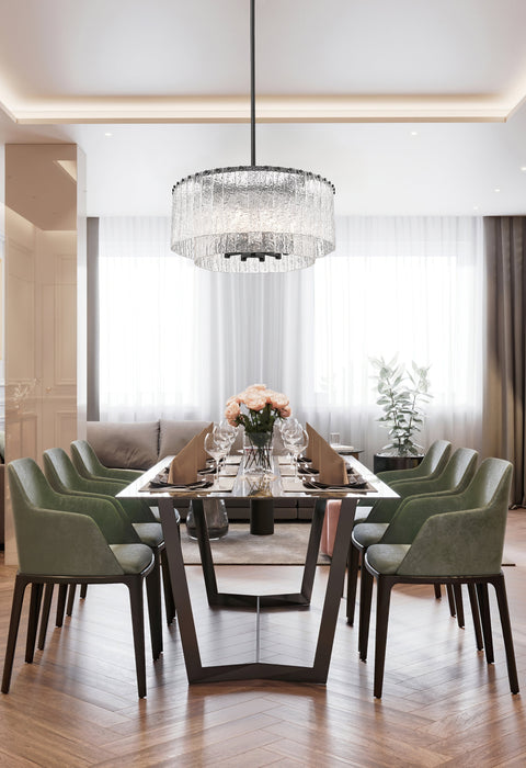 Pendant Z-Lite 1943P26-2-MB Matte Black Glacier 10 Light Pendant Z-Lite